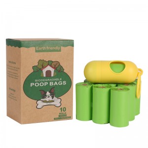 Hele Sale Compositable Disposable Pet Poop Bags Eco Friendly Dog Poop Bags Cornzetmeel Bioafbreekbare Bags