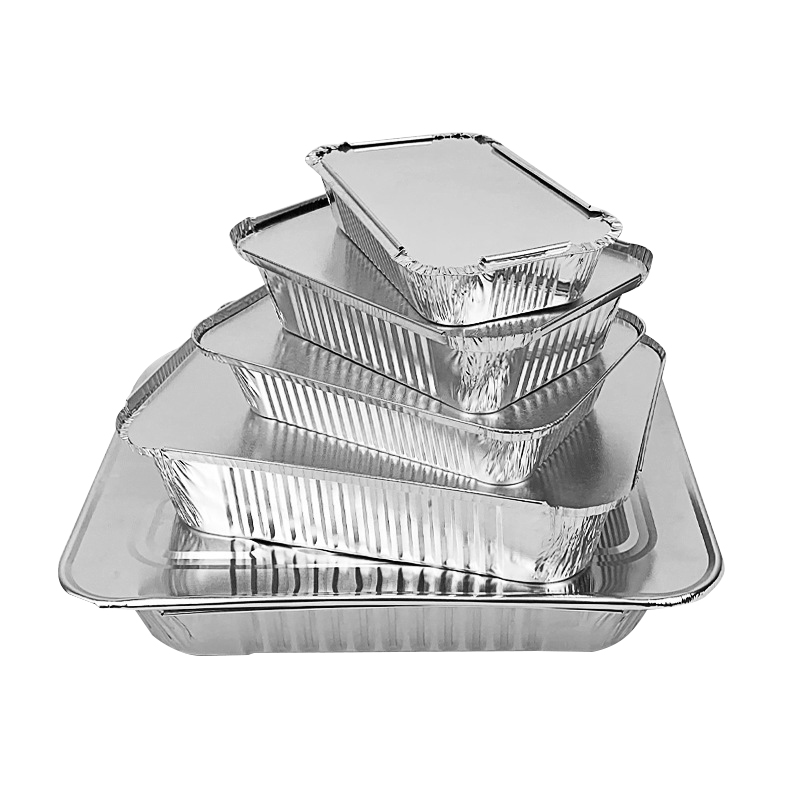 Wegwerp Voedsel Gebruik Aluminiumfolie Afhaalmaaltijden Voedsel Container Biologisch afbreekbare Aluminiumfolie Voedsel Lunchbox