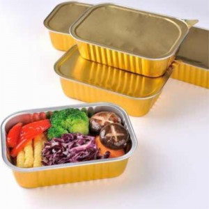 Wegwerp Voedsel Gebruik Aluminiumfolie Afhaalmaaltijden Voedsel Container Biologisch afbreekbare Aluminiumfolie Voedsel Lunchbox