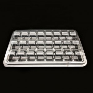 Groothandel op maat gemaakte macarons-doos doorzichtige snoep afbreekbare lunchbox