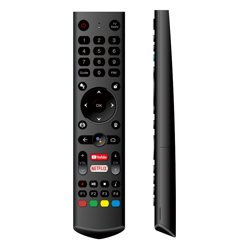 Android-afstandsbediening met stembesturing IR \/ bluetooth draadloze tv-afstandsbediening met you tube netflix-knoppen