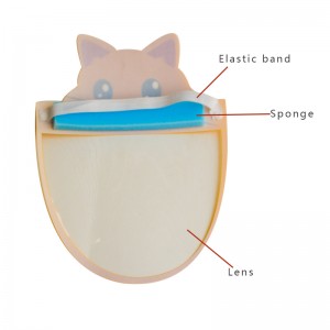 Veiligheid Beschermende Full Face Visor Shield Gelaatsscherm Visor Elastische gelaatsscherm Transparant voor kinderen