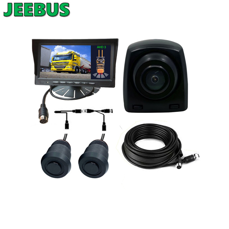 HD Night Vision Car Reverse Camera met 2Sensors Ultasonic Digital Detection Radar Parking Sensor Monitoring System