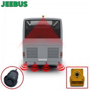 Voertuig Bus Parking Radar Sensor Monitor System HD 1080P Reverse Camera met 16 Sensors Detection Blind Spot Vision Digital Warning Monitoring