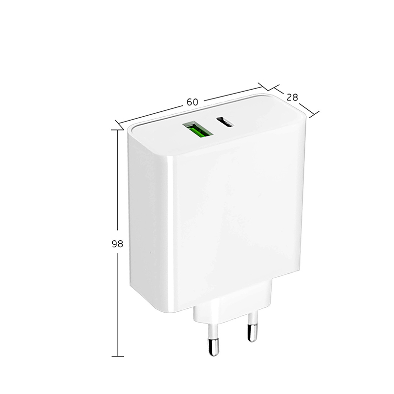 87W PD-oplader 2-poorts snellader