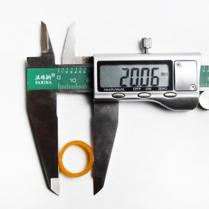 Fabrikant aangepaste 08 * 2 gele transparante datakabel omsnoeringsring anti-veroudering hittebestendig en niet-breekbare rubberen band