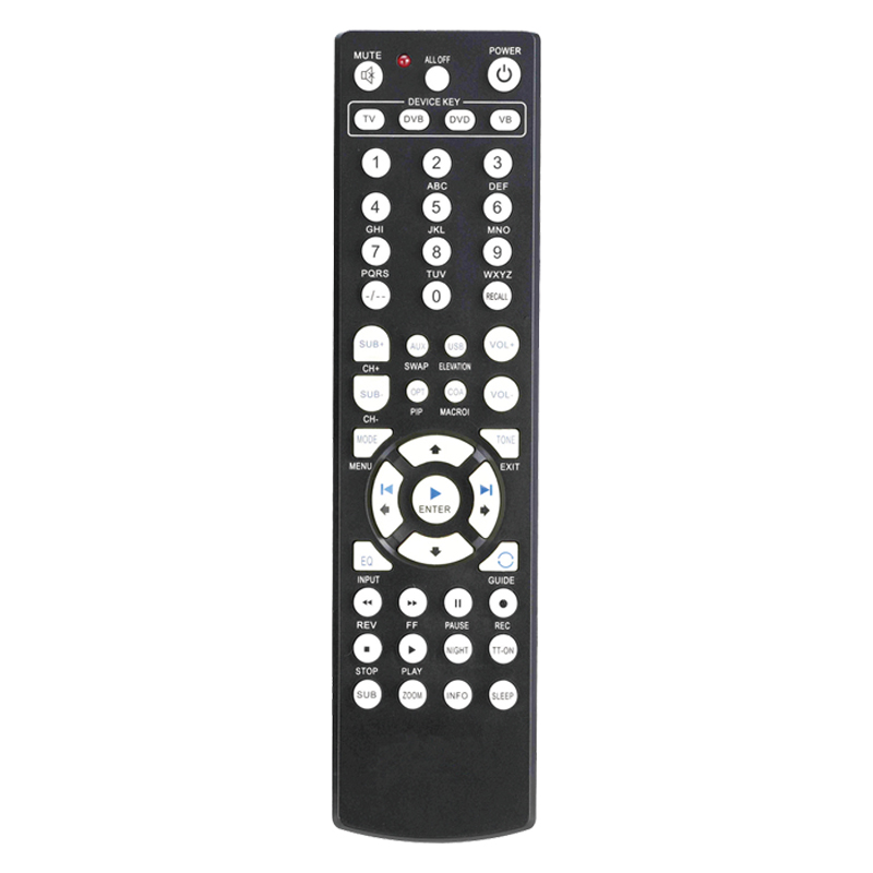 China fabriek kwaliteitsborging universele draadloze IR \/ RF \/ BLE afstandsbediening 4 in 1 voor tv \/ dvd \/ vb \/ settopbox