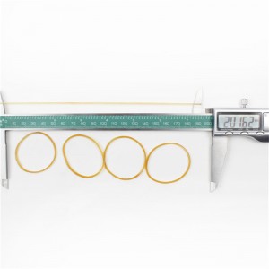 Hoge elasticiteit anti-aging gele transparante rubberen band fabriek groothandel aanpasbare rubberen ring