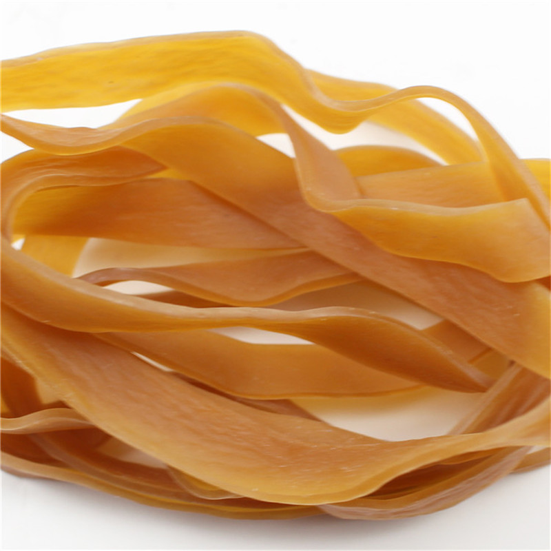 Fabrikanten op maat verlengde en verbrede elastiekjes geel transparant hoge elasticiteit niet gemakkelijk te grote elastiekjes te breken