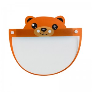 OEM Wholesale Fashion Safety Rebruikbare Clear Plastic Kids Face Shield