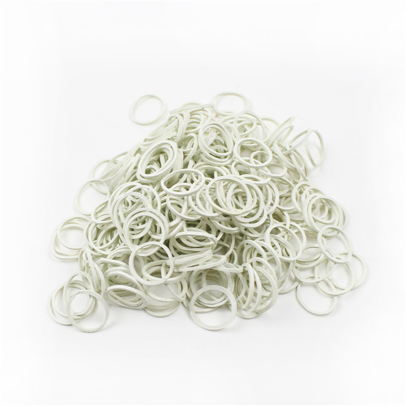 Factoty directe verkoop mini witte elastiekjes hoge elasticiteit sterkte taaiheid rubberen ring voor datalijnbundel
