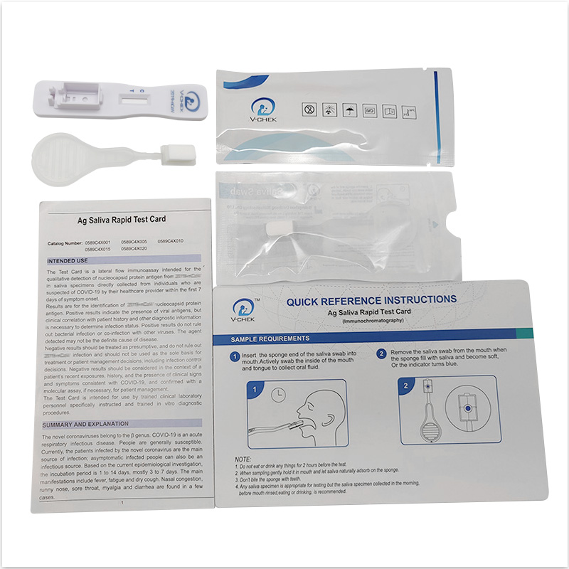 V-CHEK ™ 2019-nCoV Ag snelle testkaart zonder nasopharyngealswab