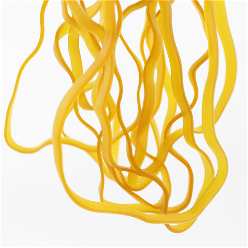 Fabriek aangepastnatuurlijk rubber geel transparant hoge elasticiteit sterke taaiheid anti-aging industriële rubberen band