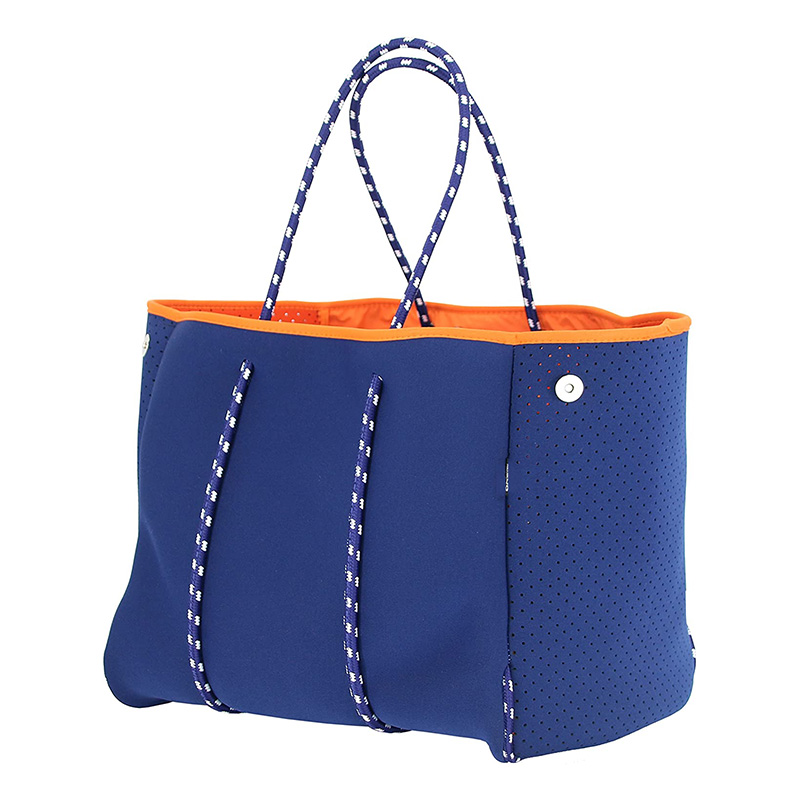 2021 Zomer Nieuwe Design Neopreen Beach Bag Grote Capaciteit Neopreen Geperforeerde Neopreen Tote Bag