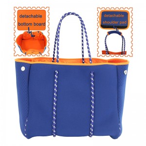 2021 Zomer Nieuwe Design Neopreen Beach Bag Grote Capaciteit Neopreen Geperforeerde Neopreen Tote Bag