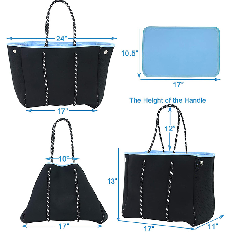 Mode Ontwerp Multifunctionele Trendy Neopreen Strand Tas Dames Tas Tote Cross Body Schoudertas Grote Winkelen Neopreen Tas