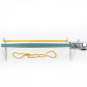 Aanpasbaar verlengd en verbreednatuurlijke gele transparante duurzame hoge veerkracht industriële rubberen band