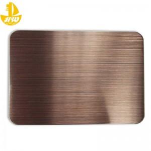 Geborsteld koper platednr. 2