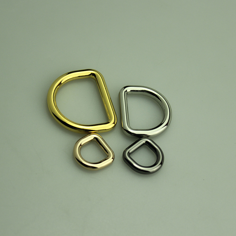 Glanzende plating mode d gespen, d ringen, metalen accessoires voor tas