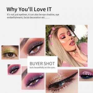 Kleurrijke heldere flash-cosmetica langdurige glitter eyeliner