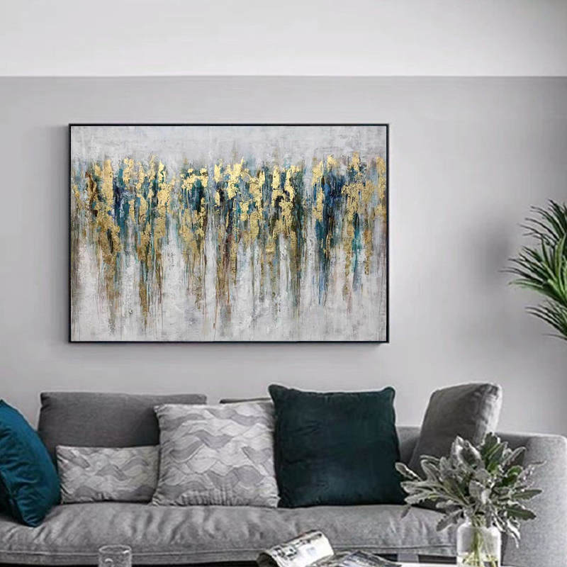 Handgeschilderde woonkamer kunst houten frames abstracte olie canvas schilderij