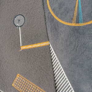 Geborduurde flanellen doek BNT6868