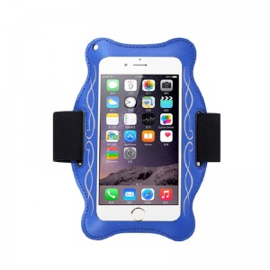 Aangepaste logo gym armband sport arm band telefoon tas case voor mobiele telefoon arm tas caseneopreen telefoon arm tas
