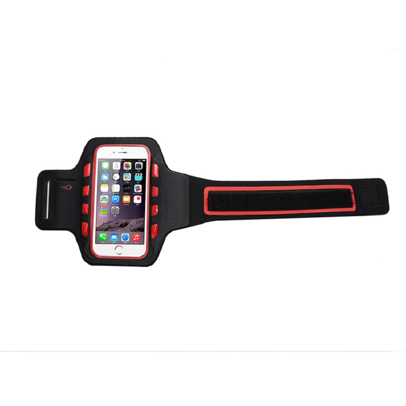 Nieuws Promotionele Design Logo Zijde-print LED Sportarmband Licht Beschermende mobiele telefoon Armbanden voor iPhone 6- 4,7 inch