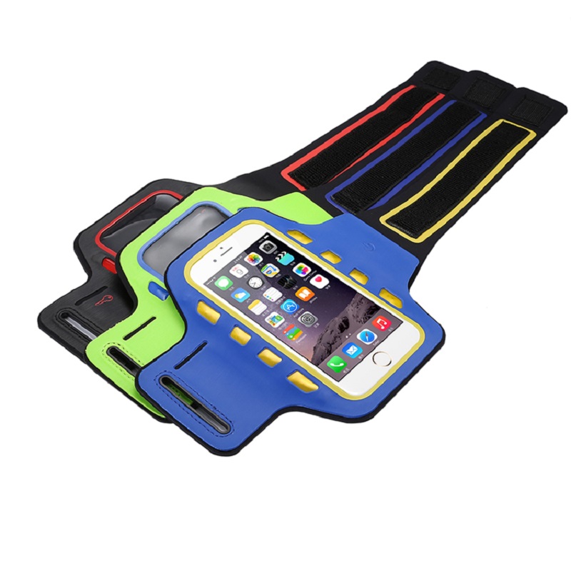 Groothandel Reflecterende Armband Sport Running Mobiele Telefoon Armband met LED-verlichting voor iPhone 11 iPhone 12