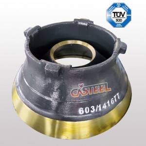 TEREX PEGSO TC1000, TC1150, TC1300 CONE CRUSHER concave&Mantle MN22CR2