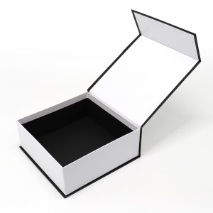 Luxe Witte Magneet Flap Papier Box Flip Top Geschenkdozen Kleding Jurk Handtassen Wit Mailer Box