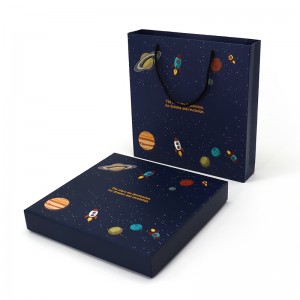 Aangepast roze deksel en basis luxe valentines haar kartonnen papier geschenkdoos