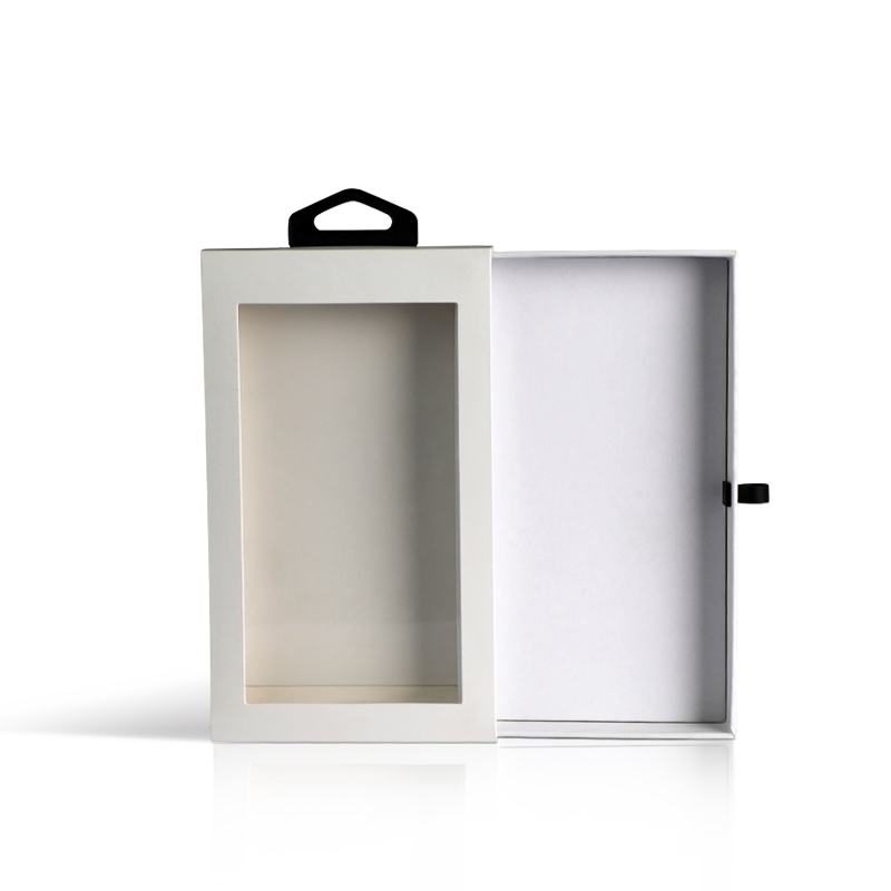 Aangepaste Rechthoek Gift Verpakkingsvenster Box voor telefooncase-accessoires