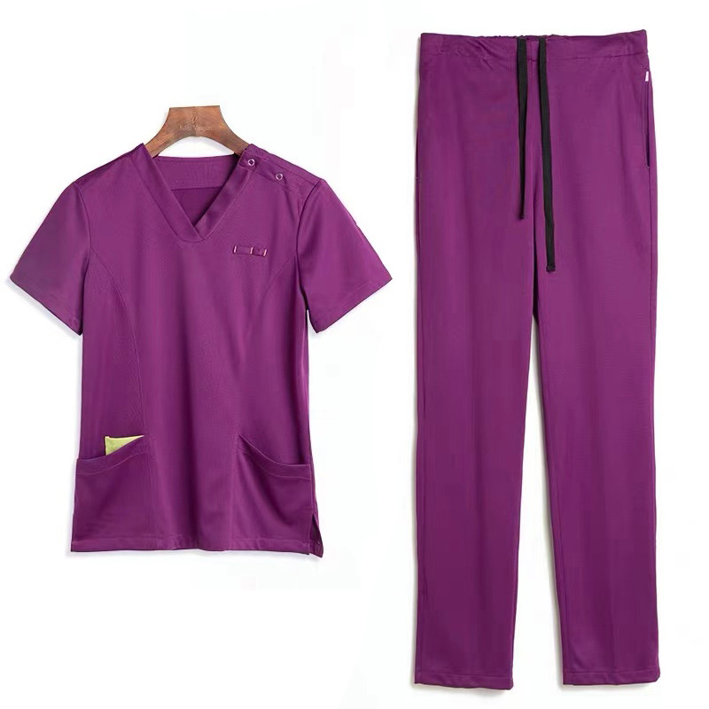Anti-rimpel vrouwen verpleegster scrub sets tops broek ziekenhuis uniformen