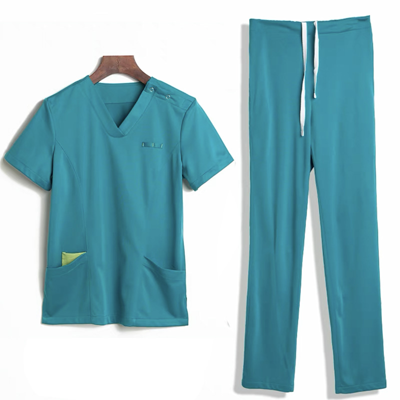 Anti-rimpel vrouwen verpleegster scrub sets tops broek ziekenhuis uniformen