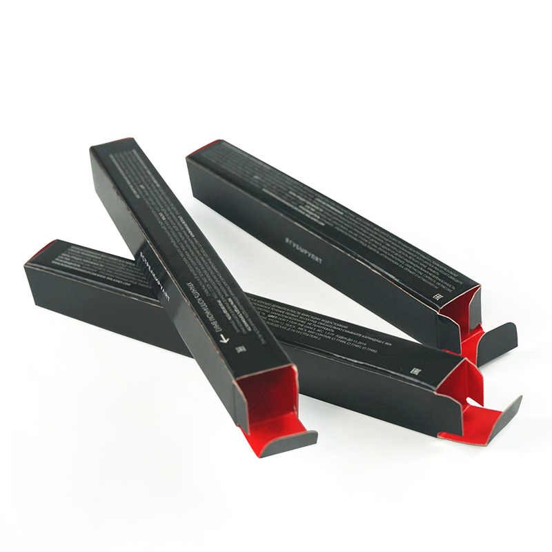 Hot koop aangepast afdrukken kleine lippenstift set vouwen papier lip glanzend verpakking doos