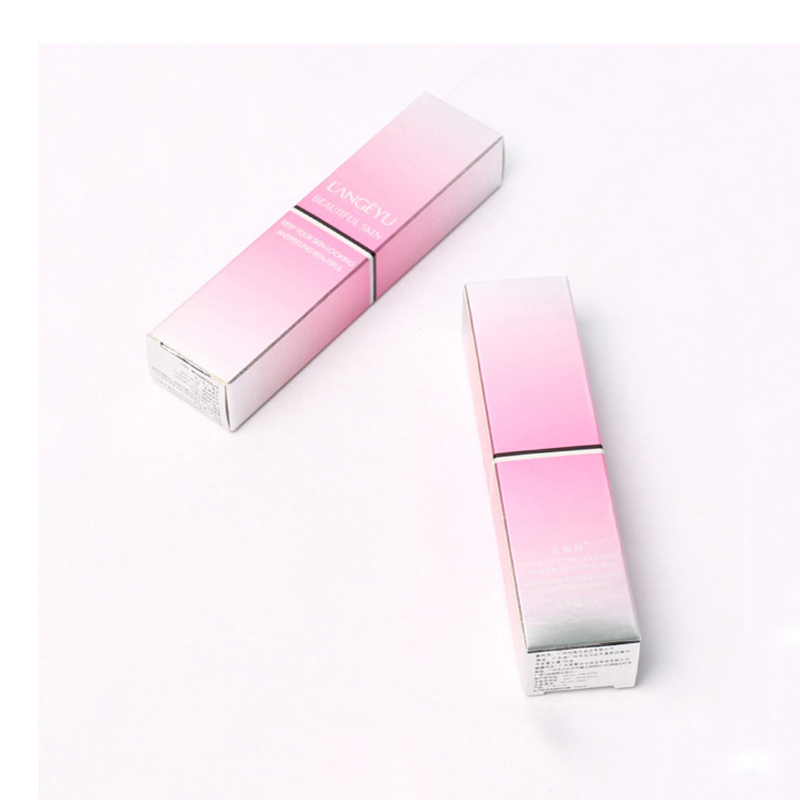 Mooie roze aangepaste gerecycleerde papier lippenstift doos