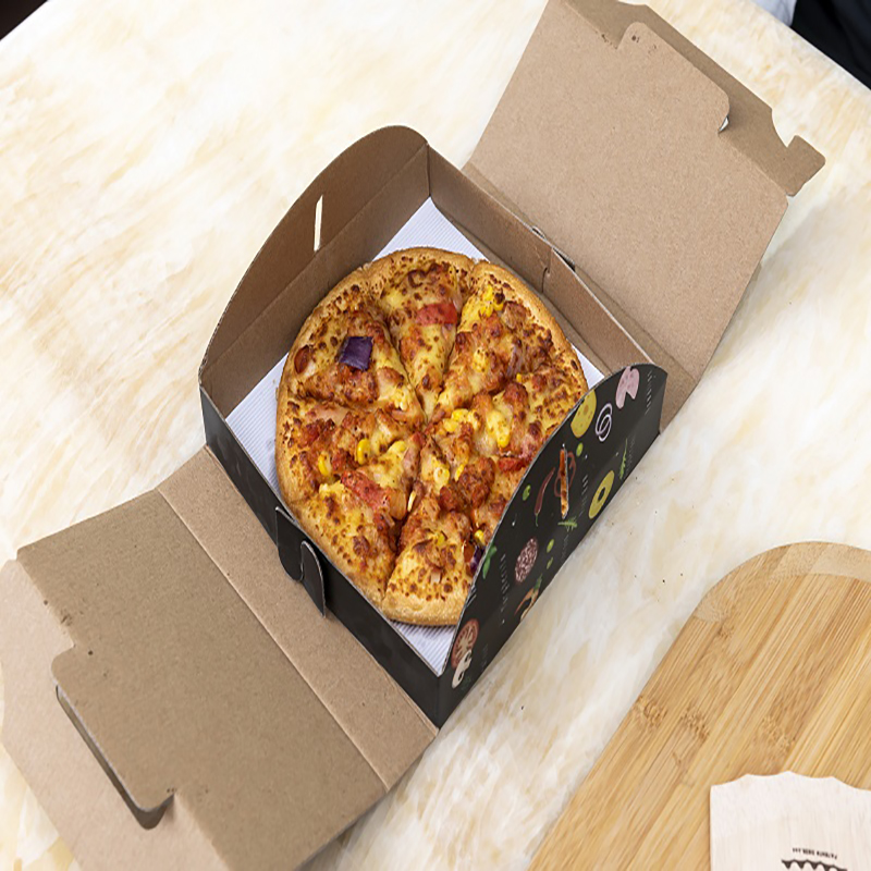 Aangepaste diverse grootte draagbare afdrukken pizza verpakking doos herbruikbare gegolfde levering pizzadoos
