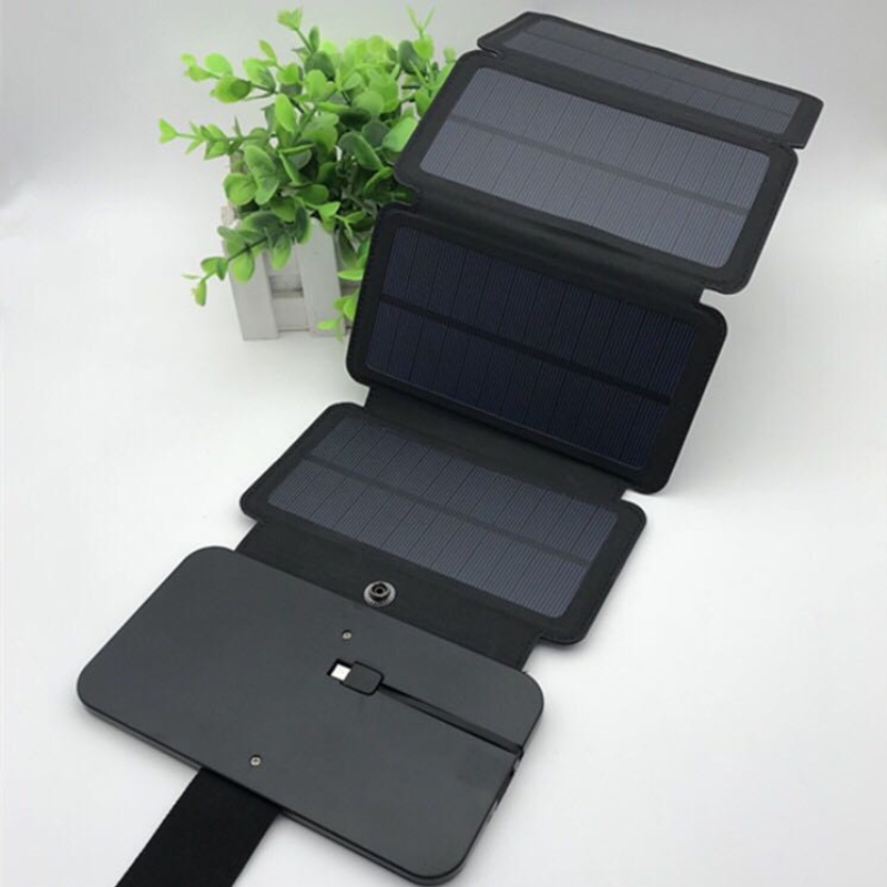 5W Waterdichte Draagbare Opvouwbare Outdoor Solar Panel Powered Bag met USB-oplader