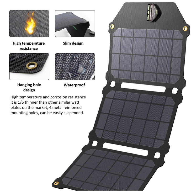 Amazon Draagbare Opvouwbare 5V 21 W Mobile Solar Panel Tas Vouwen Solar Telefoon Oplader Solar