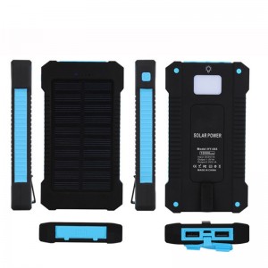 Solar Power Bank Dual USB Power Bank 20000mAh Waterdichte batterijlader Extern draagbaar zonnepaneel met LED-licht