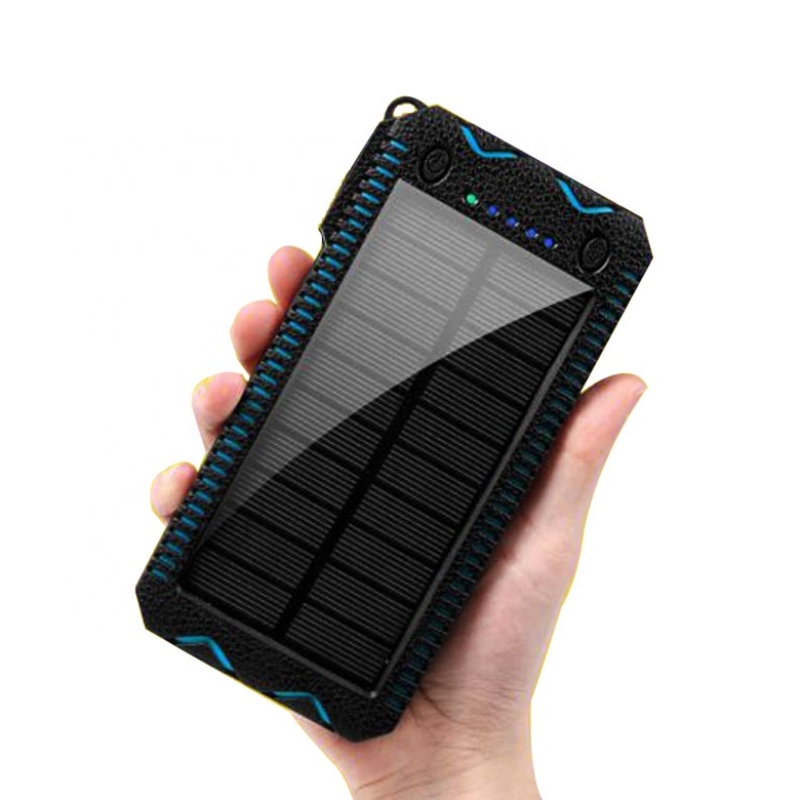 Waterdichte Solar Charger Battery Bank Solar Power Bank 10000 MAH Powerbank Draagbaar met Lumen LED Outdoor Flood Light