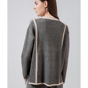 Casual mode veelzijdige gebreide linnen set van twee stukken 68008#