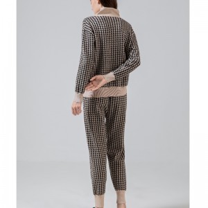 Modieuze vrije tijd Trend All-match Qianbird-type gebreide tweedelige pak 68015#