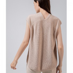 Tidal Fashion Simple Recreatie Joker Basic Breien Klein V-hals Vest 68053#