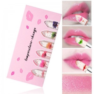 Transparante bloemenlippenstift