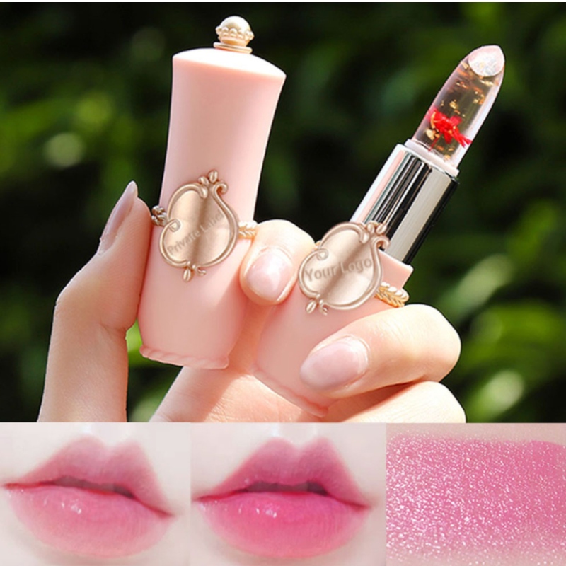 Transparante bloemenlippenstift