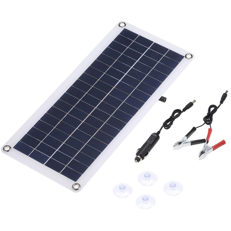 TYL 12W 18V 435 * 200 * 2.5mm Polysilicon Zonnepaneel voor RV Dakboot DC5V/DC12V 12W Dubbele uitvoer Dubbele USB-interface