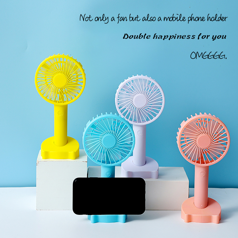 Groothandel aangepaste Aangepaste 2021 Multi-Color Opvouwbare Outdoor Mobile Cooling Handheld USB Air Cooler Oplaadbare Mini Fan