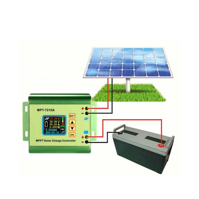 MPT7210A MPPT LCD Solar Panel Charge Controller Aluminiumlegering Zonne-regulator voor Lipo Batterij Output 600W 24V 36V 48V 60V 72V